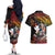 Hawaii And Japan Couples Matching Off The Shoulder Long Sleeve Dress and Hawaiian Shirt Koi Fish With Kanaka Maoli