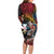 Hawaii And Japan Family Matching Long Sleeve Bodycon Dress and Hawaiian Shirt Koi Fish With Kanaka Maoli