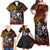 Hawaii And Japan Family Matching Off Shoulder Maxi Dress and Hawaiian Shirt Koi Fish With Kanaka Maoli