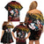 Hawaii And Japan Family Matching Off Shoulder Short Dress and Hawaiian Shirt Koi Fish With Kanaka Maoli