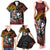 Hawaii And Japan Family Matching Tank Maxi Dress and Hawaiian Shirt Koi Fish With Kanaka Maoli