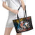 Hawaii And Japan Leather Tote Bag Koi Fish With Kanaka Maoli