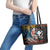 Hawaii And Japan Leather Tote Bag Koi Fish With Kanaka Maoli