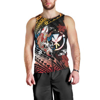 Hawaii And Japan Men Tank Top Koi Fish With Kanaka Maoli LT05 - Polynesian Pride