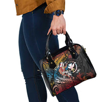 Hawaii And Japan Shoulder Handbag Koi Fish With Kanaka Maoli LT05 - Polynesian Pride