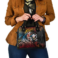 Hawaii And Japan Shoulder Handbag Koi Fish With Kanaka Maoli LT05 - Polynesian Pride