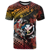 Hawaii And Japan T Shirt Koi Fish With Kanaka Maoli LT05 Black - Polynesian Pride