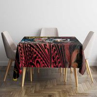 Hawaii And Japan Tablecloth Koi Fish With Kanaka Maoli LT05 - Polynesian Pride