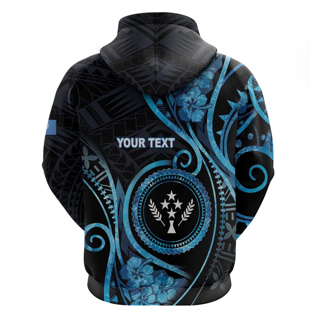 Personalised Kosrae Constitution Day Hoodie Ocean Floral Pattern LT05 - Polynesian Pride