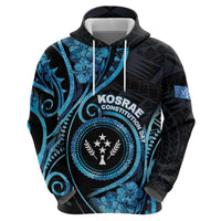 Personalised Kosrae Constitution Day Hoodie Ocean Floral Pattern LT05 - Polynesian Pride