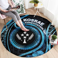 Kosrae Constitution Day Round Carpet Ocean Floral Pattern LT05 - Polynesian Pride