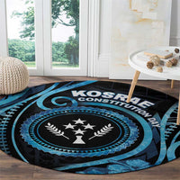 Kosrae Constitution Day Round Carpet Ocean Floral Pattern LT05 - Polynesian Pride