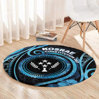Kosrae Constitution Day Round Carpet Ocean Floral Pattern LT05 - Polynesian Pride