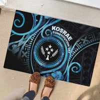 Kosrae Constitution Day Rubber Doormat Ocean Floral Pattern LT05 - Polynesian Pride