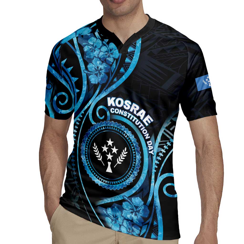 Personalised Kosrae Constitution Day Rugby Jersey Ocean Floral Pattern LT05 - Polynesian Pride