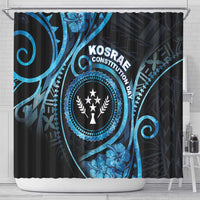 Kosrae Constitution Day Shower Curtain Ocean Floral Pattern LT05 - Polynesian Pride