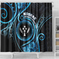 Kosrae Constitution Day Shower Curtain Ocean Floral Pattern LT05 - Polynesian Pride
