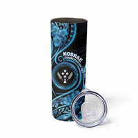 Personalised Kosrae Constitution Day Skinny Tumbler Ocean Floral Pattern LT05 - Polynesian Pride