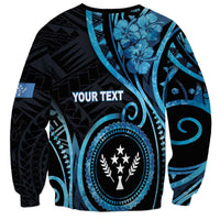 Personalised Kosrae Constitution Day Sweatshirt Ocean Floral Pattern LT05 - Polynesian Pride