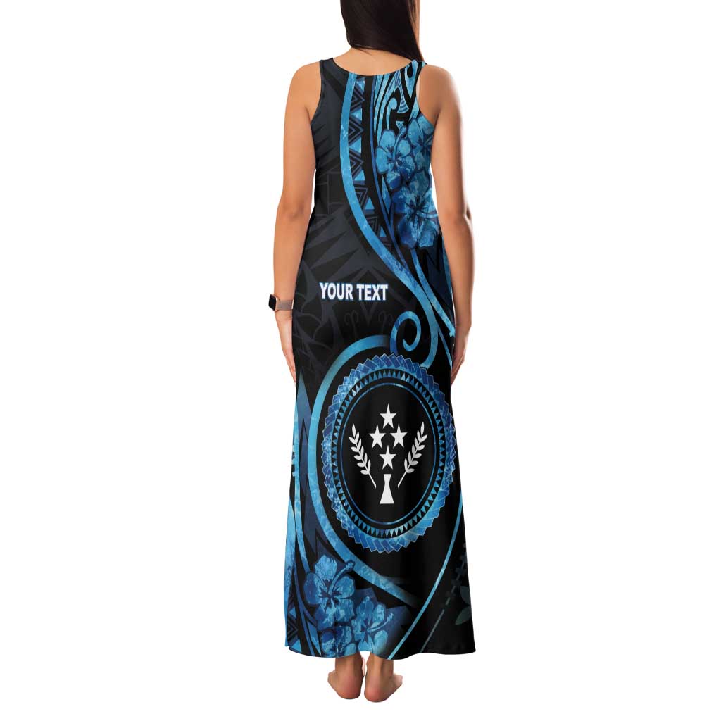 Personalised Kosrae Constitution Day Tank Maxi Dress Ocean Floral Pattern LT05 - Polynesian Pride