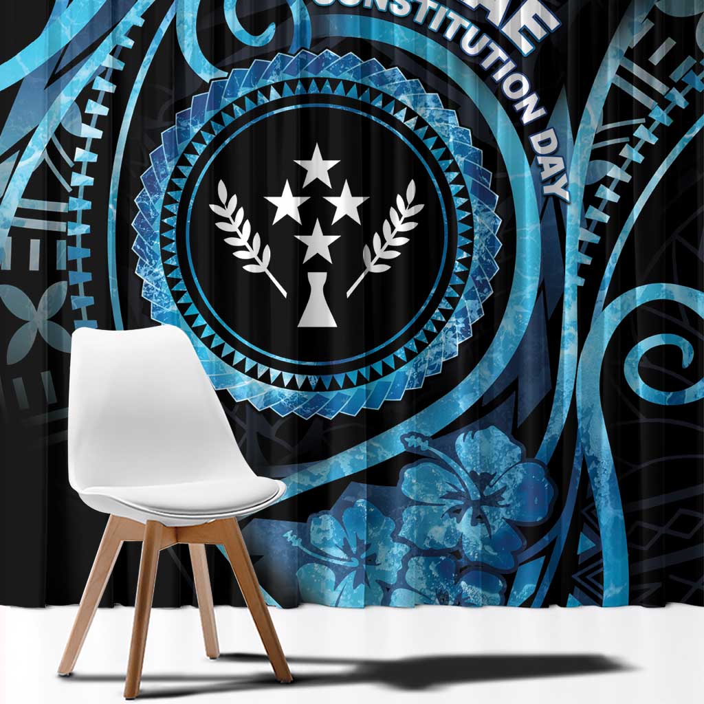 Kosrae Constitution Day Window Curtain Ocean Floral Pattern LT05 - Polynesian Pride