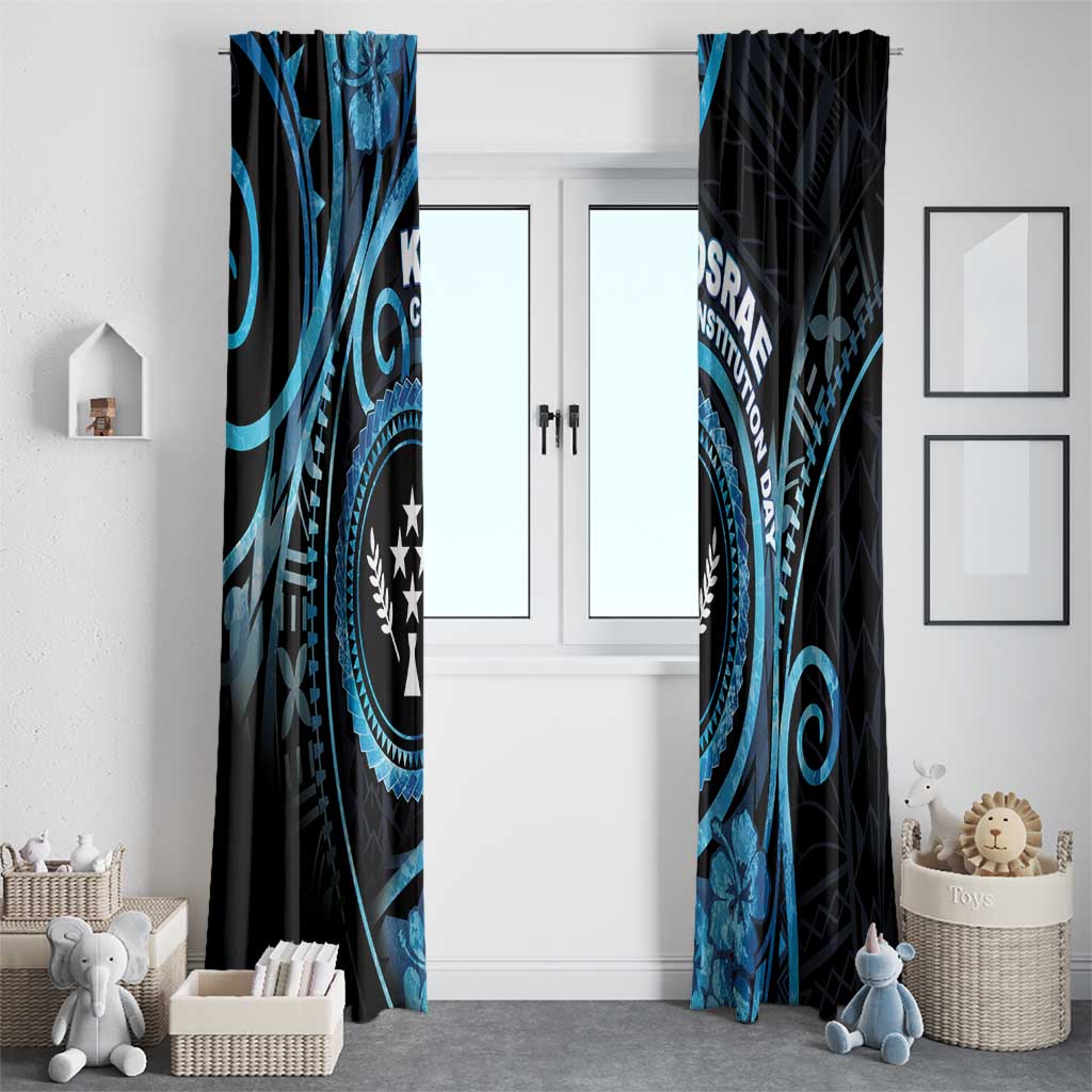 Kosrae Constitution Day Window Curtain Ocean Floral Pattern LT05 - Polynesian Pride