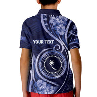 Personalised FSM Chuuk Kid Polo Shirt Ocean Floral Pattern LT05 - Polynesian Pride