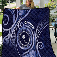 FSM Chuuk Quilt Ocean Floral Pattern LT05 Navy - Polynesian Pride