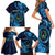 Personalised FSM Pohnpei Family Matching Short Sleeve Bodycon Dress and Hawaiian Shirt Ocean Floral Pattern