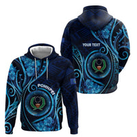 Personalised FSM Pohnpei Hoodie Ocean Floral Pattern LT05 - Polynesian Pride