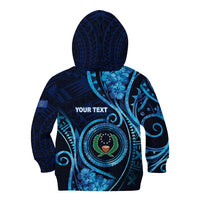 Personalised FSM Pohnpei Kid Hoodie Ocean Floral Pattern LT05 - Polynesian Pride