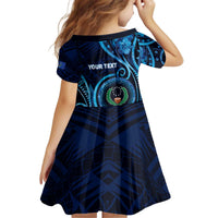Personalised FSM Pohnpei Kid Short Sleeve Dress Ocean Floral Pattern LT05 - Polynesian Pride