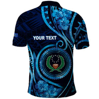 Personalised FSM Pohnpei Polo Shirt Ocean Floral Pattern LT05 - Polynesian Pride
