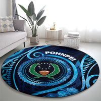 FSM Pohnpei Round Carpet Ocean Floral Pattern LT05 - Polynesian Pride