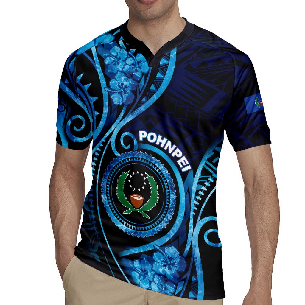 Personalised FSM Pohnpei Rugby Jersey Ocean Floral Pattern LT05 - Polynesian Pride