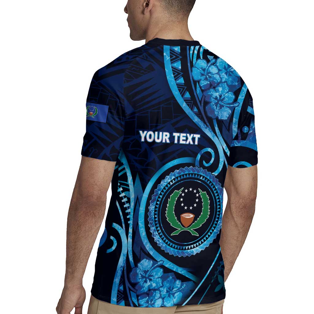 Personalised FSM Pohnpei Rugby Jersey Ocean Floral Pattern LT05 - Polynesian Pride