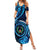 Personalised FSM Pohnpei Summer Maxi Dress Ocean Floral Pattern