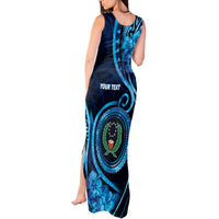 Personalised FSM Pohnpei Tank Maxi Dress Ocean Floral Pattern LT05 - Polynesian Pride