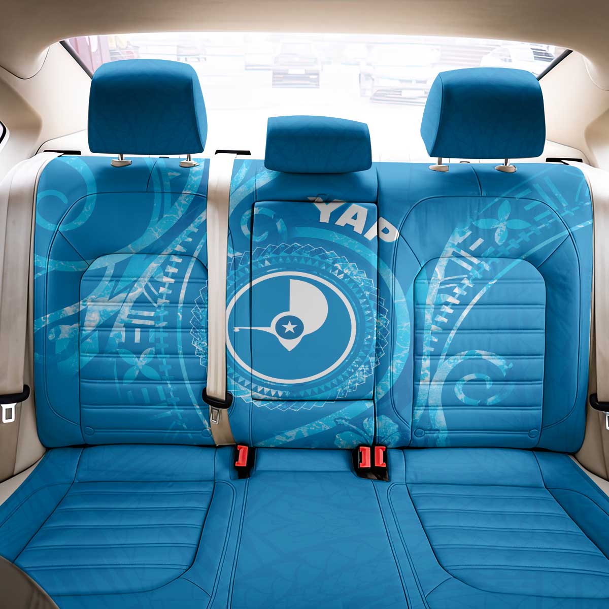 FSM Yap Back Car Seat Cover Ocean Floral Pattern LT05 - Polynesian Pride