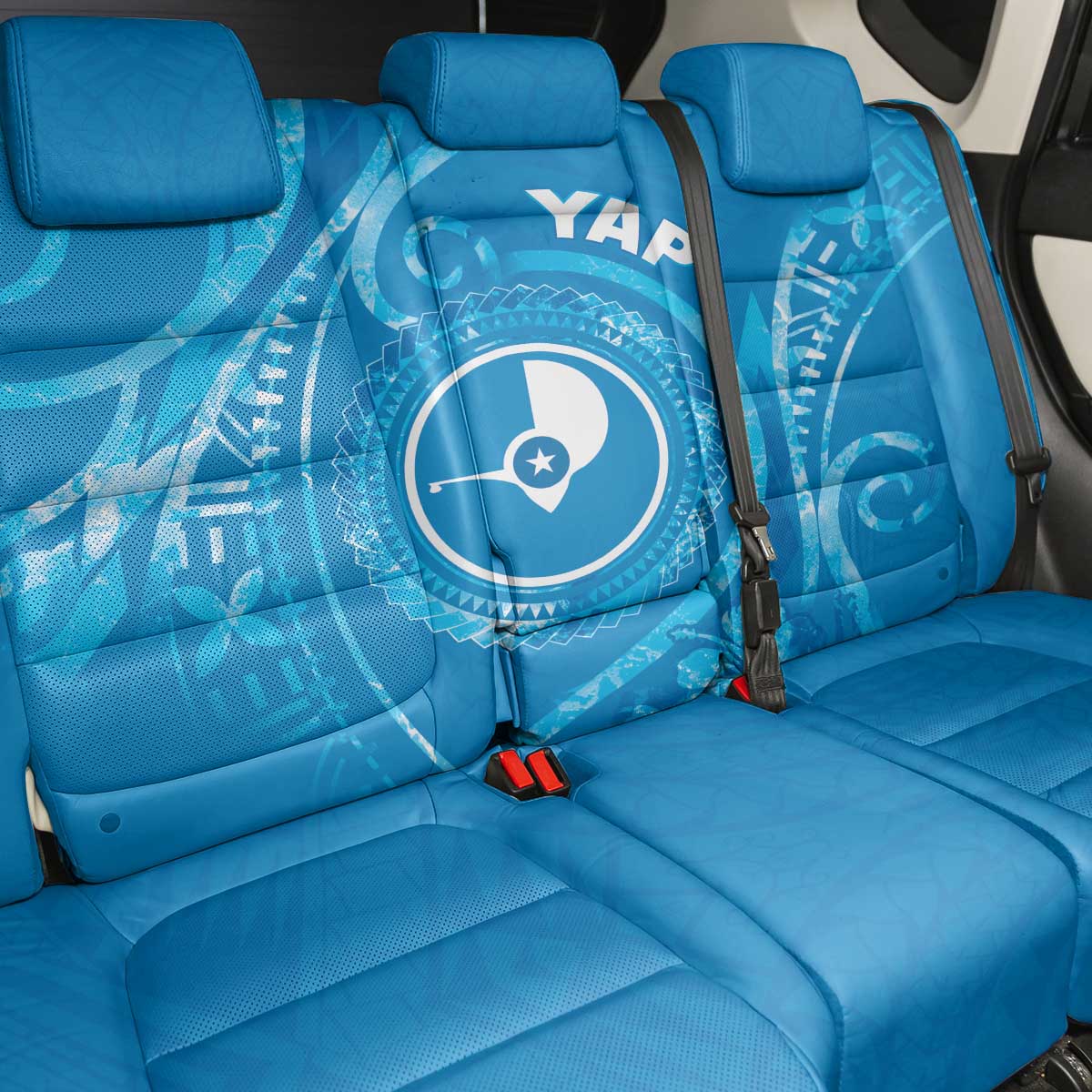 FSM Yap Back Car Seat Cover Ocean Floral Pattern LT05 - Polynesian Pride