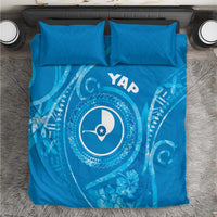FSM Yap Bedding Set Ocean Floral Pattern LT05 Blue - Polynesian Pride