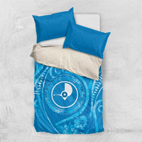 FSM Yap Bedding Set Ocean Floral Pattern LT05 US Twin 172cm x 218cm Blue - Polynesian Pride