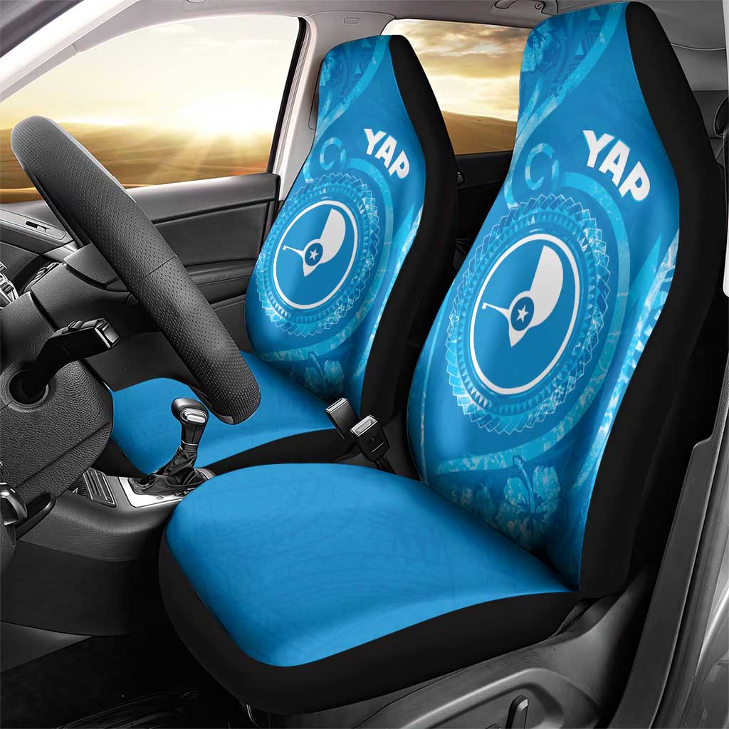 FSM Yap Car Seat Cover Ocean Floral Pattern LT05 - Polynesian Pride