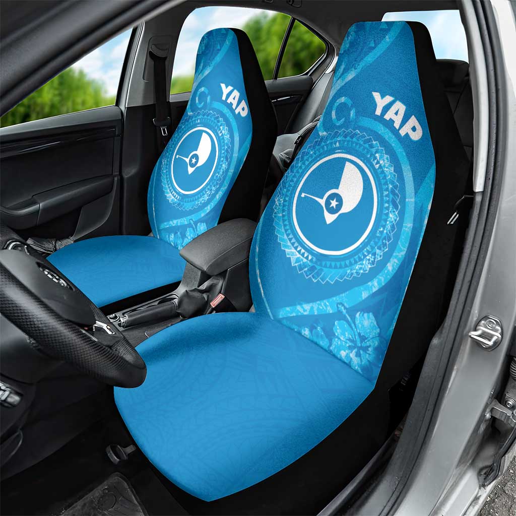 FSM Yap Car Seat Cover Ocean Floral Pattern LT05 - Polynesian Pride