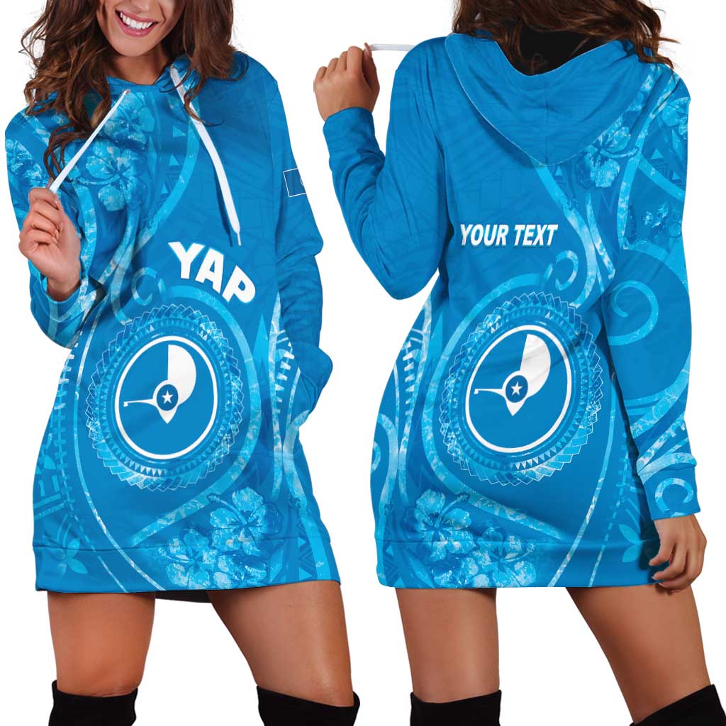 Personalised FSM Yap Hoodie Dress Ocean Floral Pattern LT05 - Polynesian Pride