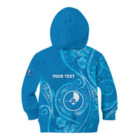 Personalised FSM Yap Kid Hoodie Ocean Floral Pattern LT05 - Polynesian Pride