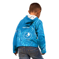 Personalised FSM Yap Kid Hoodie Ocean Floral Pattern LT05 - Polynesian Pride