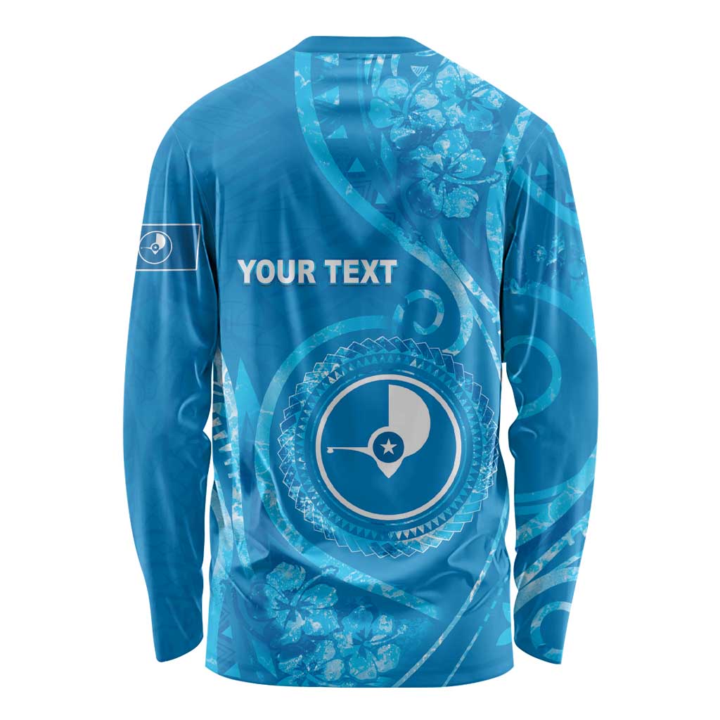 Personalised FSM Yap Long Sleeve Shirt Ocean Floral Pattern LT05 - Polynesian Pride