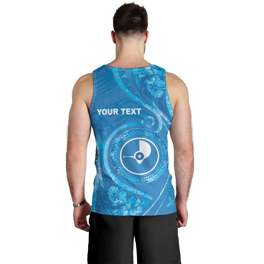 Personalised FSM Yap Men Tank Top Ocean Floral Pattern LT05 - Polynesian Pride