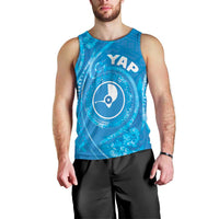 Personalised FSM Yap Men Tank Top Ocean Floral Pattern LT05 - Polynesian Pride